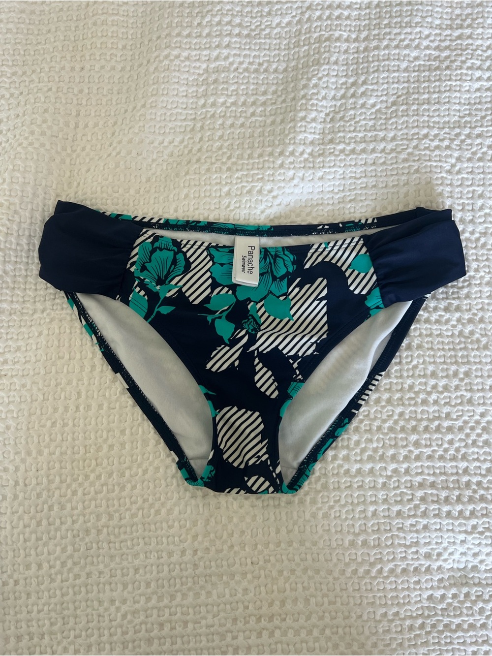 Panache Navy and Teal Floral Bikini Bottoms